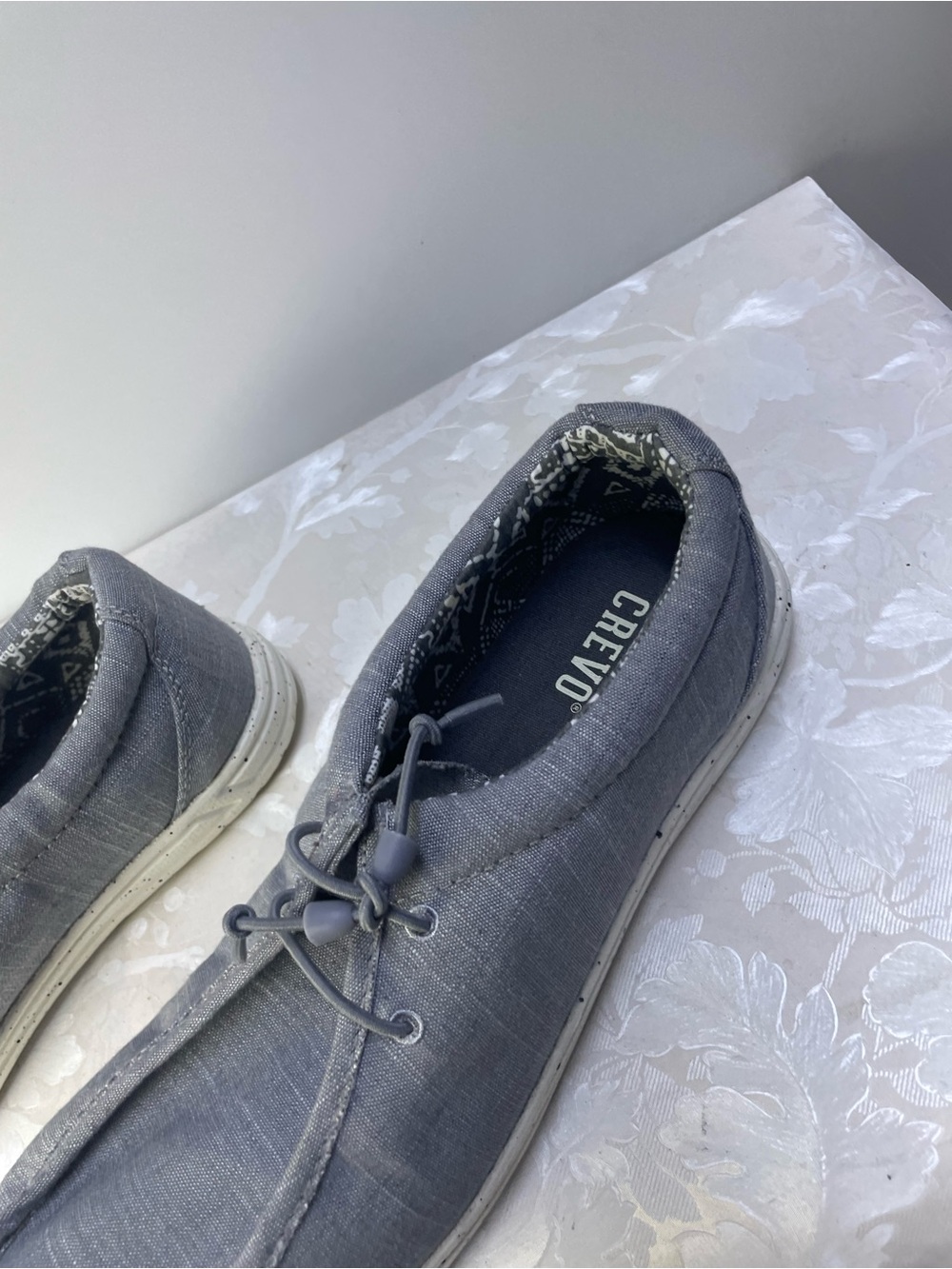 Crevo Gray Men’s Boat Shoes